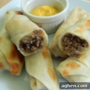 Close-up of baked Bacon Cheeseburger Roll