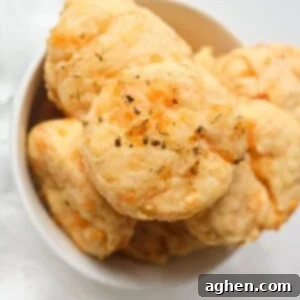 A perfectly baked garlic cheddar biscuit with a golden crust and melted cheese visible.