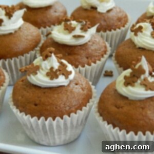 Mini Gingerbread Cupcake on a small white plate