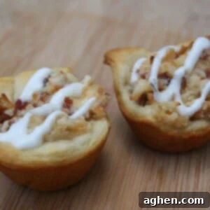 Cheesy Chicken Bacon Bites 2 A small plate showcasing several baked Chicken Bacon Cheese Mini Bites, golden and inviting.