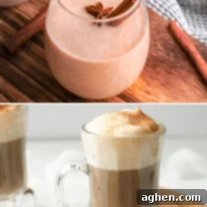 Pumpkin Pair: Pie Smoothie and Spice Latte 2 Two glasses of homemade pumpkin drinks