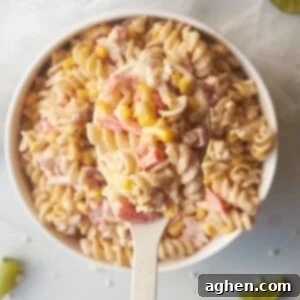 Golden Corn Pasta Delight 2 Small square image of Zesty Corn Pasta Salad
