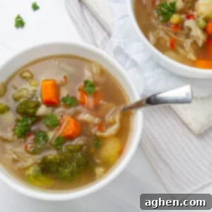 32 Delicious Weight Watchers Soups to Warm You Up This Fall 7 zero point vegetable soup in white bowl