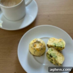 Starbucks-Style Instant Pot Egg Bites 2 Two egg bites and cup of espresso