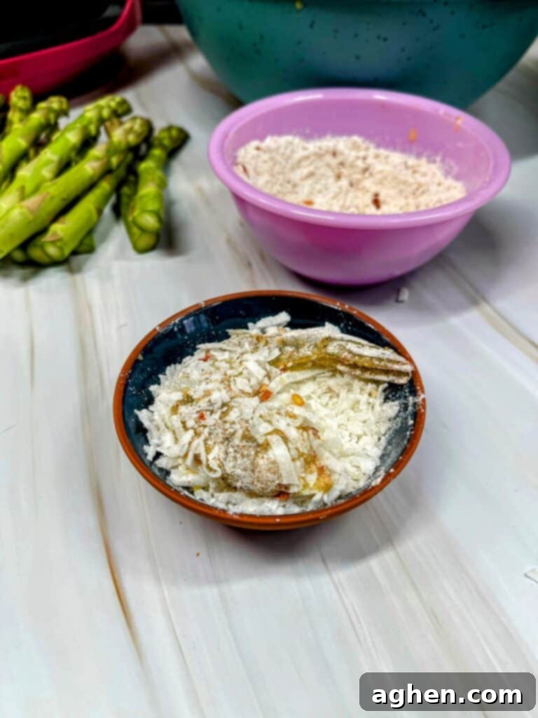 Weight Watchers Crispy Air Fryer Coconut Shrimp 5 uncooked shrimp dipped in shredded coconut