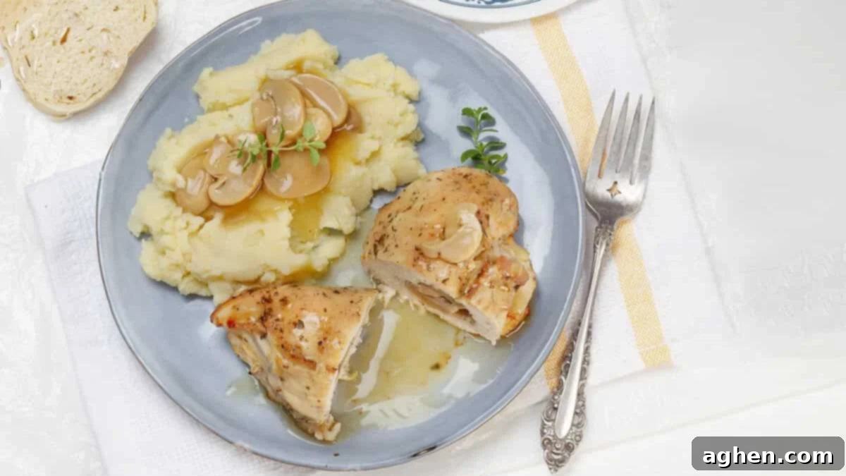 Scrumptious & Smart: 100 Weight Watchers Recipes 9 mozzarella stuffed chicken with mushrooms