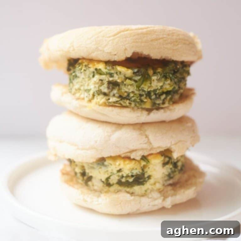 Scrumptious & Smart: 100 Weight Watchers Recipes 19 spinach and feta make ahead breakfast sandwhiches