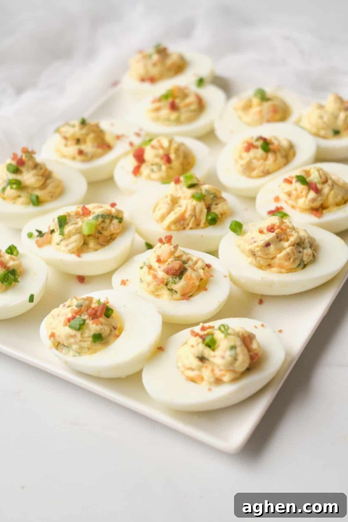 Scrumptious & Smart: 100 Weight Watchers Recipes 65 weight watchers deviled eggs on white plate