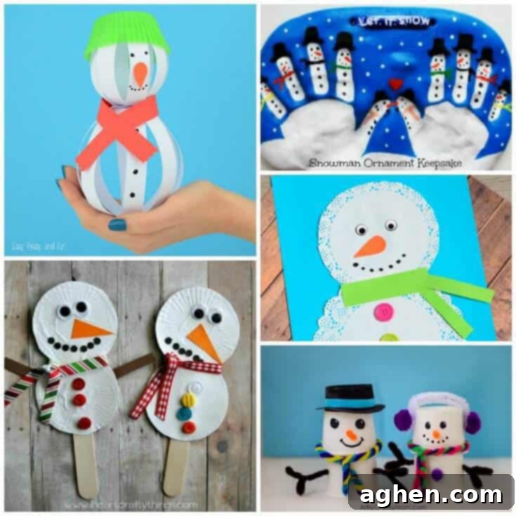 Discover a wonderful collection of easy snowman crafts for kids, perfect for keeping them busy and creative this winter season.