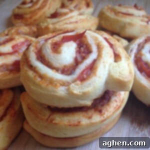 Pizza Pinwheels 2 Pepperoni Pinwheels recipe card image