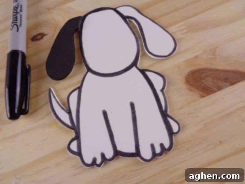 Letter D is for dog craft with printable - part of our letter of the week craft series, designed to foster letter recognition in toddlers and preschoolers.