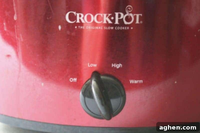 Step 5: Cook the apple butter in the crockpot on LOW for 10 hours, then whisk until smooth.
