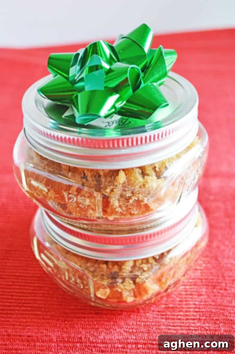 Close-up of a jar of natural DIY brown sugar scrub, showcasing its smooth texture and rich color, ideal for exfoliating and moisturizing skin.