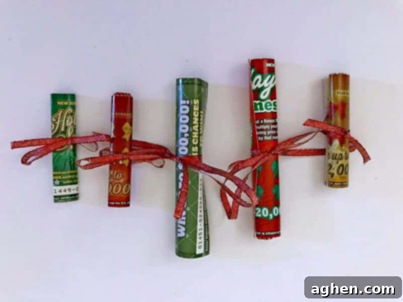 This Christmas Lottery Ticket Ornament is a fun and easy DIY gift idea perfect for teachers, neighbors, and anyone over 18 on your holiday shopping list!