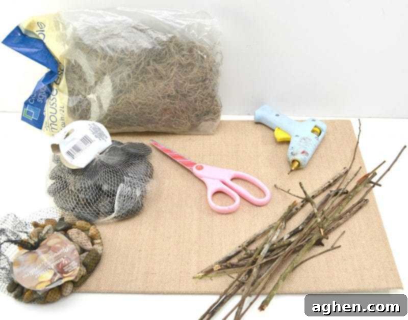 Materials for the DIY Rock Nativity Canvas