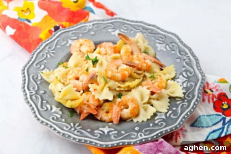 This delicious and simple instant pot shrimp scampi recipe takes minutes to make and can be served over pasta or rice for a quick and tasty dinner.