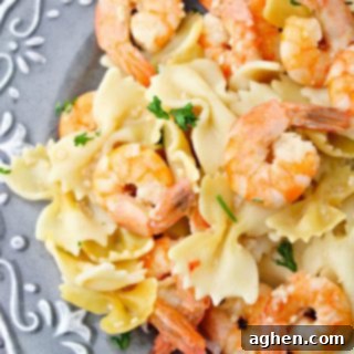 This delicious and simple instant pot shrimp scampi recipe takes minutes to make and can be served over pasta or rice for a quick and tasty dinner.