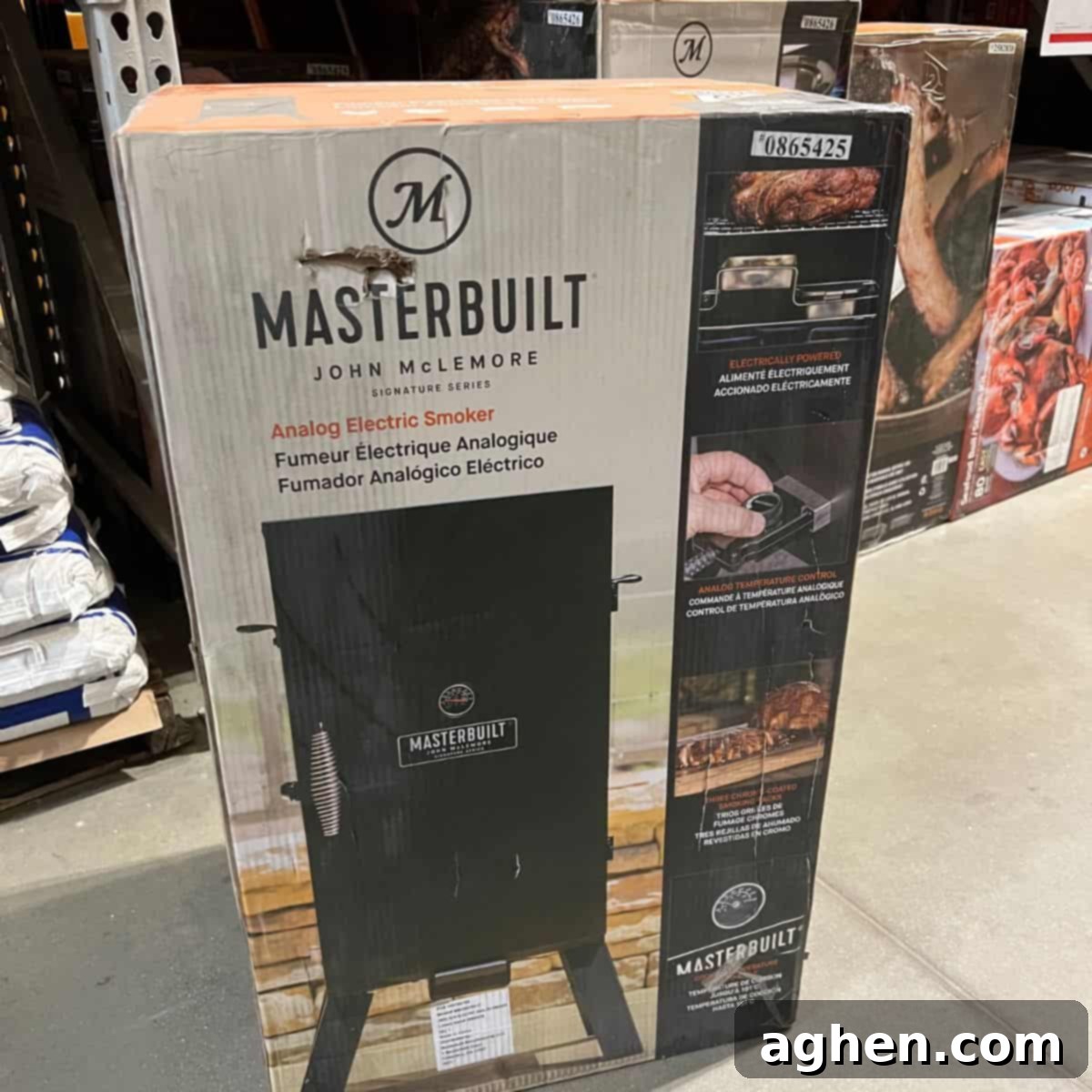 Masterbuilt Electric Smoker in box on sales floor