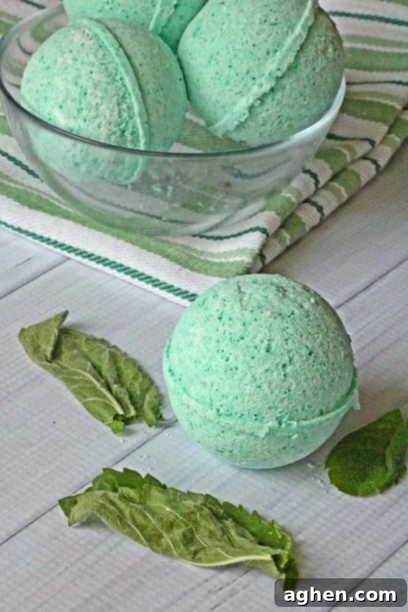 A beautifully crafted DIY headache bath bomb, made with natural ingredients like lavender and peppermint essential oils, rests delicately beside a luxurious hot bath, promising natural relief and ultimate relaxation.
