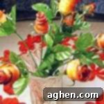 A small image of a candied bacon rose for recipe sharing calls to action.