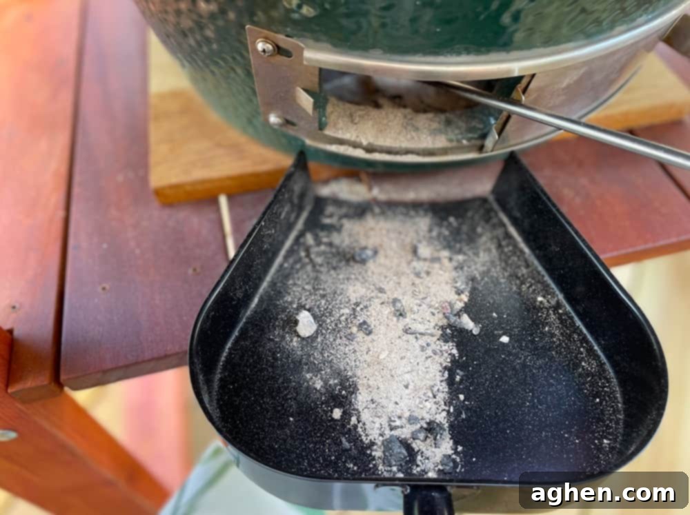 Big Green Egg Cleaning: Achieve Peak Performance Every Time 5 removing ash from big green egg