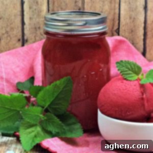 A vibrant red Raspberry Gelato Moonshine in a mason jar, ready for infusion.