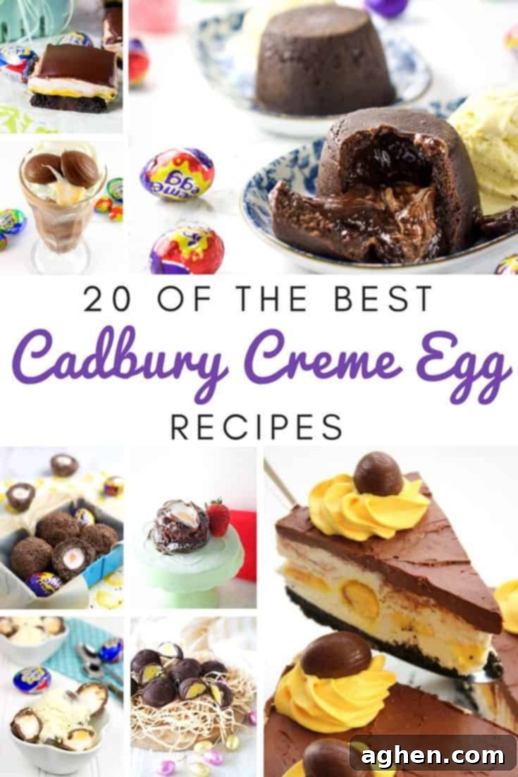 Discover over 20 amazing Cadbury Creme Egg recipe ideas, transforming your favorite Easter treat into delicious desserts like cupcakes, gelato, brownies, and cakes. Perfect for an unforgettable Easter celebration!