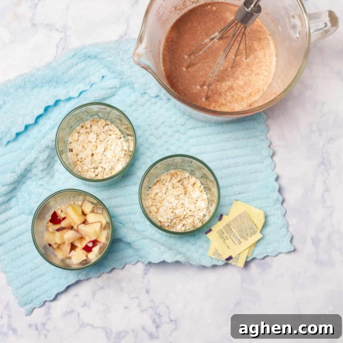 Simple Satisfying Apple Overnight Oats Breakfast Perfection 6 Mix the wet ingredients into the dry and let sit for a few hours or overnight.