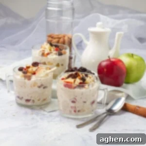 Simple Satisfying Apple Overnight Oats Breakfast Perfection 7 Creamy and nutritious apple overnight oats with fresh fruit and nuts.