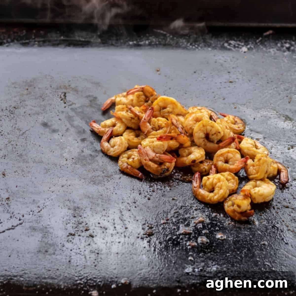 grilled shrimp on the blackstone