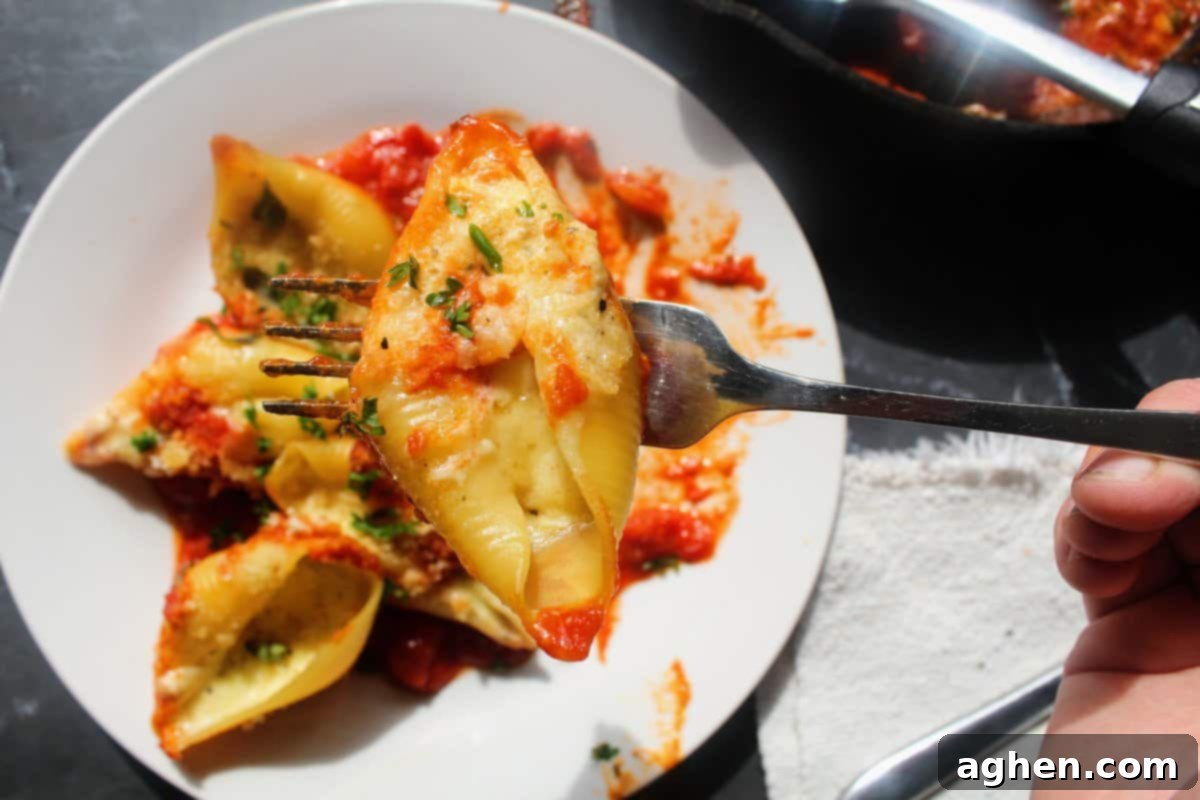 14 Weight Watchers Pasta Recipes You Must Try This Fall 7 Giant Stuffed Cheese Shells served in a plate