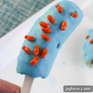 Under the sea banana treats are a fun and easy-to-make kids treat, perfect for under the sea or ocean themed parties. 