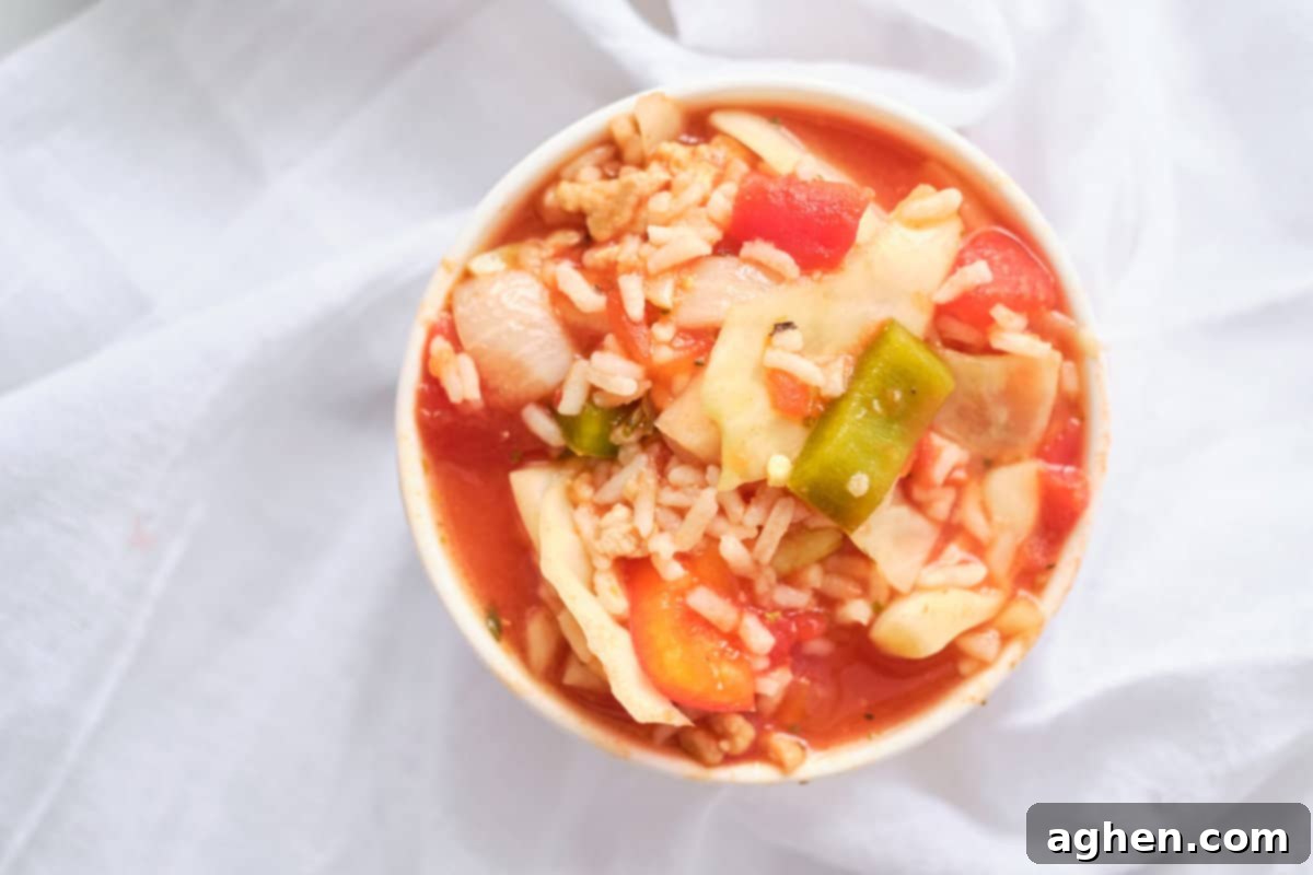Cozy Autumn Eats: 13 Weight Watchers Crockpot Recipes for Chilly Days 8 ww cabbage soup in white bowl