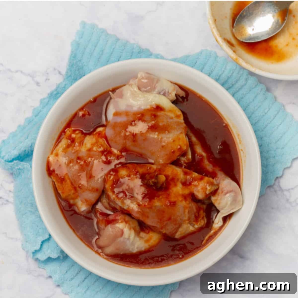 Huli Huli Chicken A Wholesome Hawaiian Legacy 5 Marinate the raw chicken thighs in Huli Huli marinade for at least 2 hours.