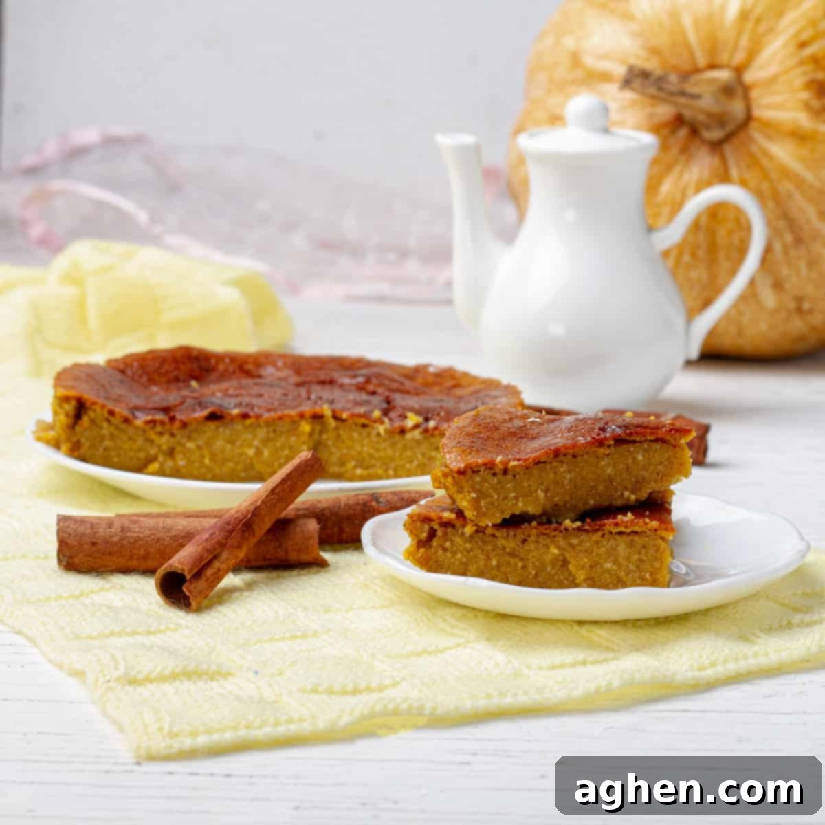 Guilt-Free Pumpkin Cake for Weight Watchers 7 Expert tips and tricks for baking Skinny Pumpkin Cake, illustrated with a cozy setting featuring pumpkin, cinnamon sticks, and a teapot, emphasizing perfect results.