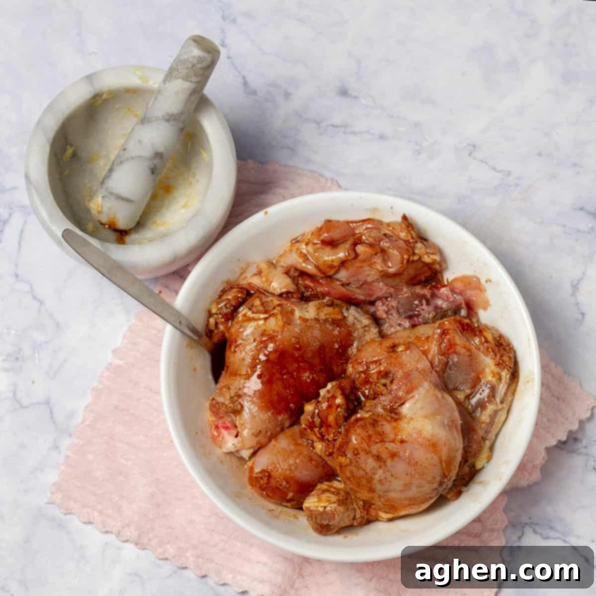 Experience the Authentic Filipino Chicken Adobo 5 Well marinated Filipino Chicken Adobo in a bowl