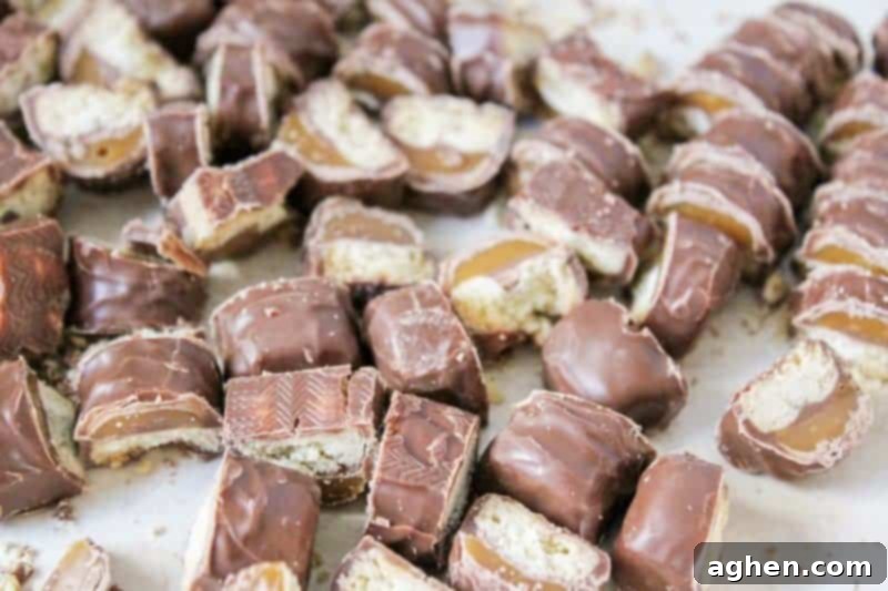 Chopped Twix Candy Bars