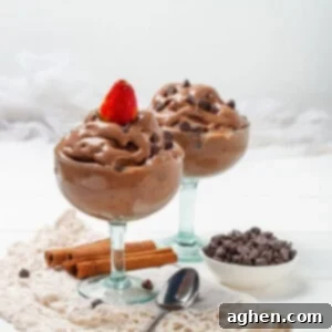 Chocolate Banana Ice Cream served in 2 cups