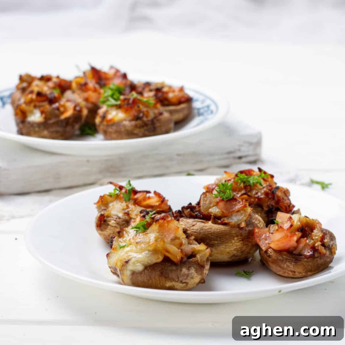 Guilt-Free Stuffed Mushrooms 2 Easy, delicious, and festive stuffed mushrooms.
