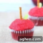 Sweet Apple Cupcakes for Back to School 7 Square image of Back to School Apple Cupcakes.