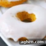 A small square image of the baked pumpkin donuts, perfect for social sharing.