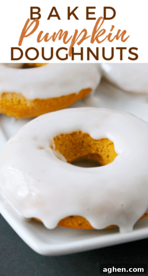A beautiful display of baked pumpkin donuts on a decorative Fall platter, ready for sharing.