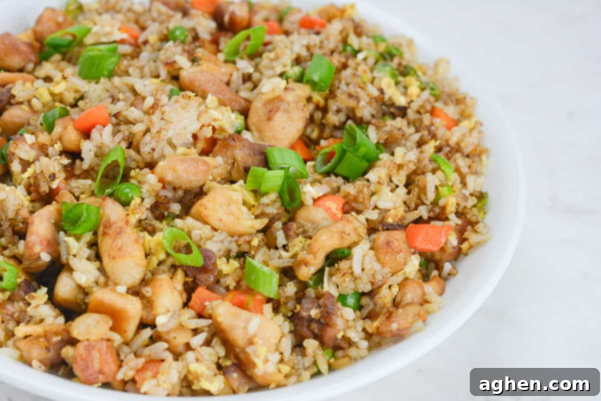 Ultimate Blackstone Chicken Fried Rice 2 Blackstone Chicken Fried Rice ready to be served