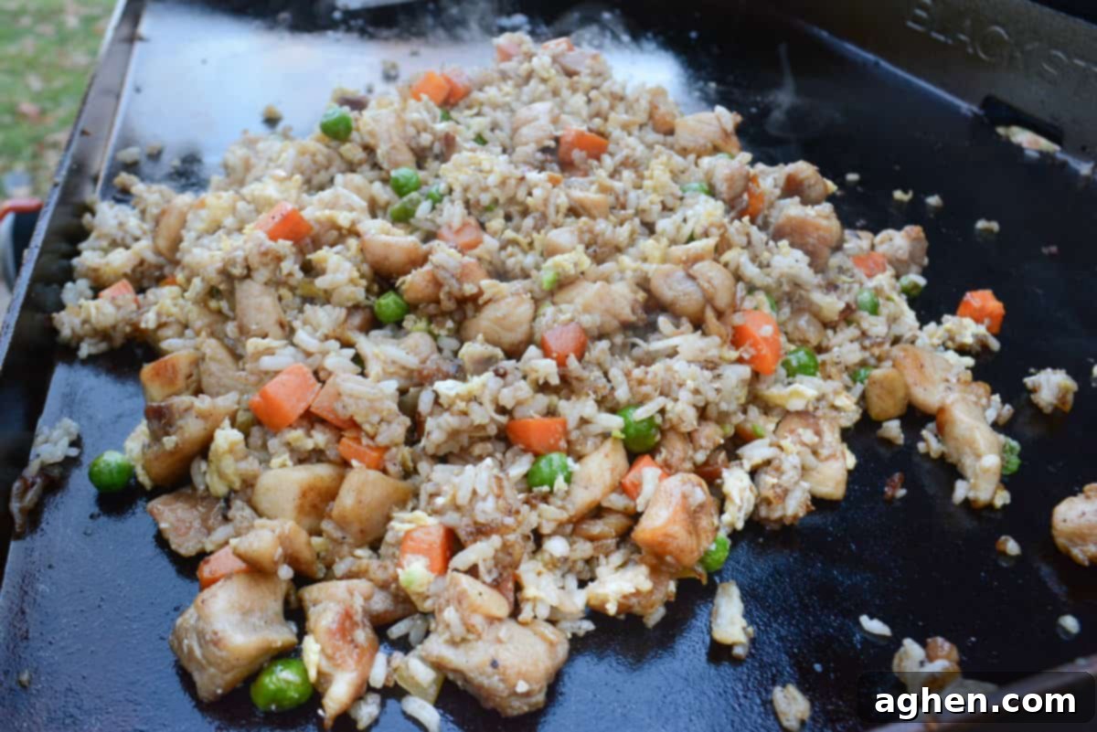 Ultimate Blackstone Chicken Fried Rice 12 finished blackstone chicken fried rice