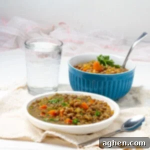 Your New Favorite Weight Watchers Lentil Soup 7 Lentil Soup served in bowl and plate