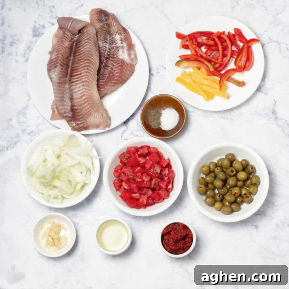 Veracruz-Style Fish Ingredients