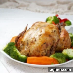 Instant Pot Whole Chicken served, ready to be carved