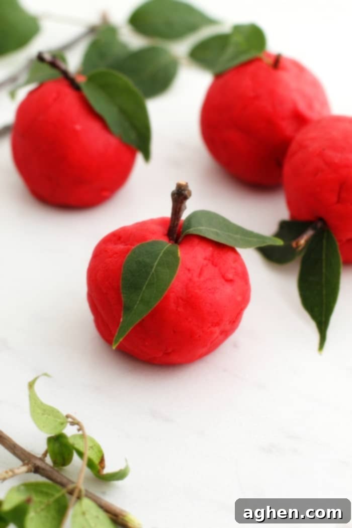 A non-toxic, taste-safe, apple scented playdough recipe perfect for Fall sensory play at home or in the classroom.