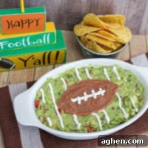 Homemade guacamole is a big game must have. This easy guacamole football recipe makes a perfect game day snack for the big game or any game!