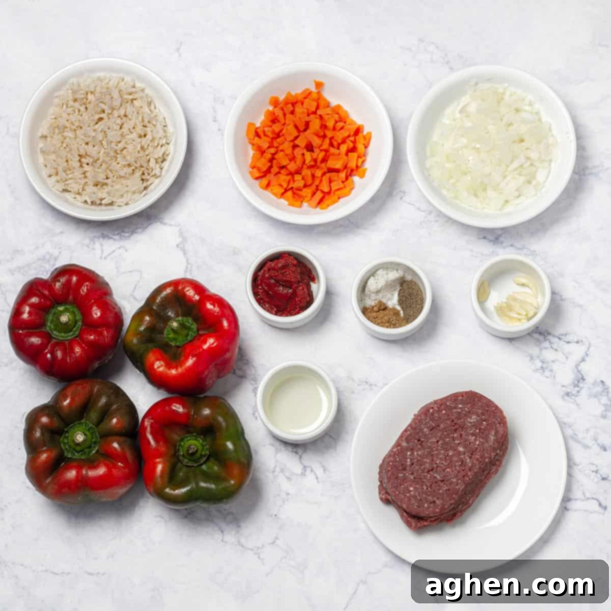 Instant Pot Stuffed Peppers Your Busy Weeknight Dream 3 Instant Pot Stuffed Pepper Ingredients